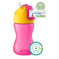 PHILIPS AVENT - Hrneček s ohebným brčkem 300 ml dívka+WW Soapberry 60ks