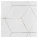 Dekorační vzorovaná záclona s kroužky BARRETE bílá/stříbrná 140x250 cm (cena za 1 kus) MyBestHom