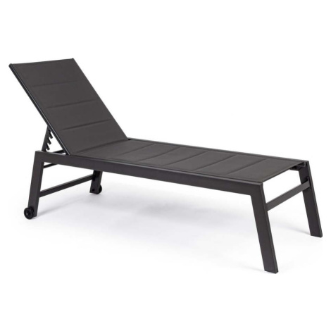 Šedé kovové zahradní lehátko Hilde – Bizzotto