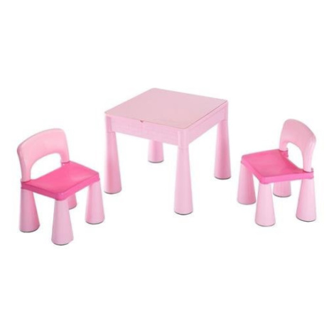 New Baby Dětská sada stoleček a dvě židličky růžová