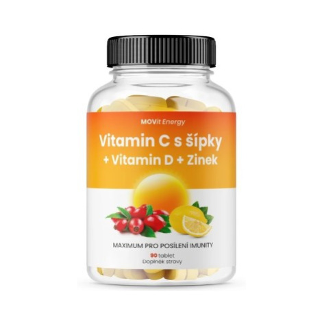 MOVit Vitamin C 1200 mg s šípky + Vitamin D + Zinek PREMIUM 90 tablet