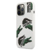 Lacoste Liquid Silicone Allover Pattern Kryt pro iPhone 13 Pro Max White