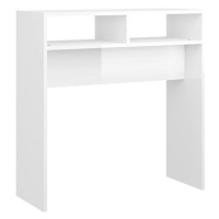 Konzolový stolek bílý vysoký lesk 78 × 30 × 80 cm dřevotříska
