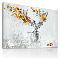 Obraz na plátně DEER DREAMS COLOR O různé rozměry Ludesign ludesign obrazy: 80x60 cm