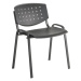 ALBA konferenční plastová židle LAYER šedá / černá kostra
