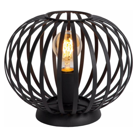 Lucide 78574/25/30 - Stolní lampa MANUELA 1xE27/40W/230V pr. 25,5 cm černá 78574/25/30