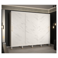 Šatní skříň Abi Calipso Marmur Barva korpusu: Bílá, Rozměry: 250 cm, Dveře: Bílý Marmur - bez zr
