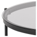 Konferenční stolek Stafori (police, sklo, kov, černá)