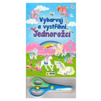 Vybarvuj a Vystřihni Jednorožci (modrá) NAKLADATELSTVÍ SUN s.r.o.