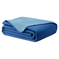 Modrý prošívaný přehoz z mikrovlákna 220x240 cm Softa – Restilo