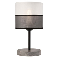 Šedá stolní lampa s textilním stínidlem, výška 30 cm Andrea – LAMKUR