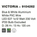 NOVA LUCE závěsné svítidlo VICTORIA modrý a bílý hliník bílý PVC kabel E27 1x12W bez žárovky 910