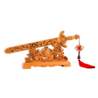 Fengshuiharmony Ručně vyřezávaný meč z broskvového dřeva