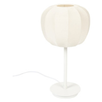 Bílá stolní lampa s textilním stínidlem (výška 42 cm) – White Label