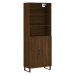 vidaXL Skříň highboard hnědý dub 69,5 x 34 x 180 cm kompozitní dřevo