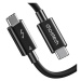 ChoeTech Thunderbolt 4 USB-C 40Gbps Cable 0.8m Black