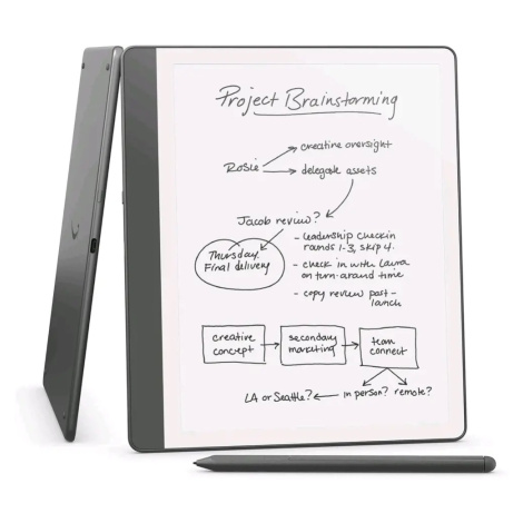 E-book Amazon Kindle Scribe 2024 (16 GB), Premium Pen, tungsten, BEZ REKLAM