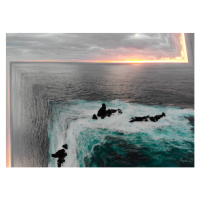 Ilustrace Surreal ocean view from aerial view, Artur Debat, 40x30 cm
