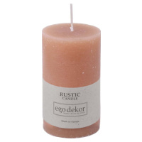 Pudrově růžová svíčka Rustic candles by Ego dekor Rust, doba hoření 38 h