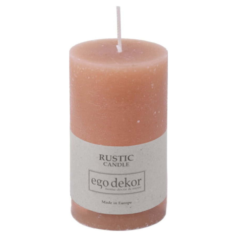 Pudrově růžová svíčka Rustic candles by Ego dekor Rust, doba hoření 38 h