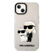 Karl Lagerfeld IML Glitter Karl and Choupette NFT Zadní Kryt pro iPhone 13 Transparent