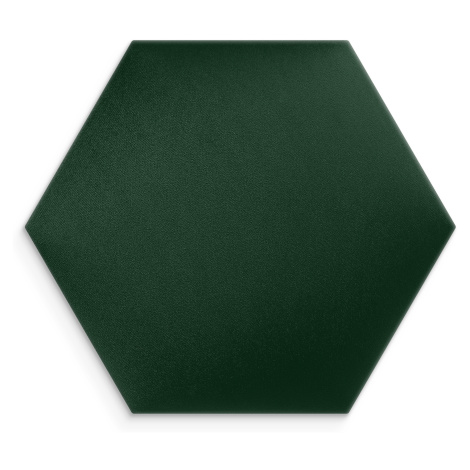 Čalouněný nástěnný panel HEXAGON 30x26 cm lahvově zelená MyBestHome