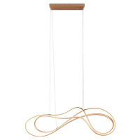 LED závěsné svítidlo s kovovým stínidlem ve zlaté barvě Nala – Trio Select