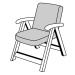 Doppler HIT UNI 7846 nízký – polstr na zahradní židli a křeslo