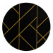 Koberec EMERALD exkluzivní 1012 kruh - glamour, marmur, geometrický černý/zlatý