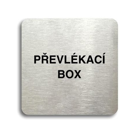 Accept Piktogram "převlékací box" (80 × 80 mm) (stříbrná tabulka - černý tisk bez rámečku)
