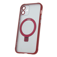 Silikonové TPU pouzdro Mag Ring pro Apple iPhone 12, červená