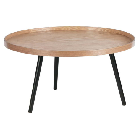 Béžovo-černý konferenční stolek WOOOD Mesa, ø 78 cm