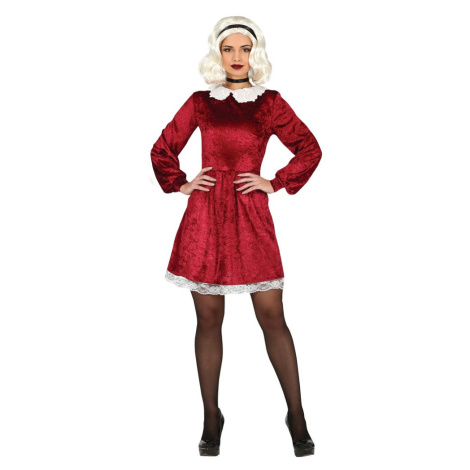 Fiestas Guirca Moderní čarodějnice - Červené šaty Kostým pro dospělé ženy Velikost L 14-16