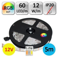 LED pásek 12W/m PRO 3Y 60 LED/m 5050 SMD RGB+CCT