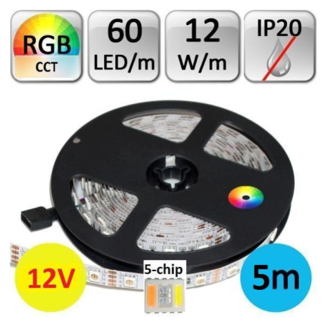 LED pásek 12W/m PRO 3Y 60 LED/m 5050 SMD RGB+CCT LEDLabs