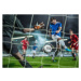 Umělecká fotografie Soccer player kicking ball at goal, Bernhard Lang, (40 x 30 cm)