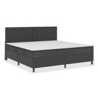 SHUMEE postel boxspring200 × 200 cm, textil, tmavě šedá, 3054797