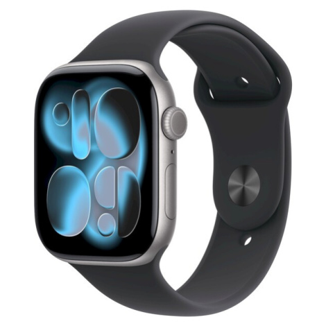 Apple Watch Series 11 Cellular (42mm) Vesmírně šedý hliník s černým sportovním řemínkem S/M