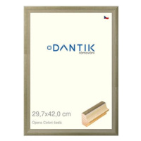 DANTIK rámeček 29,7 × 42, OPERA Colori šedý plexi čiré