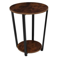 Tectake Odkládací stolek Swindon 50×62,5cm, Industrial tmavé dřevo