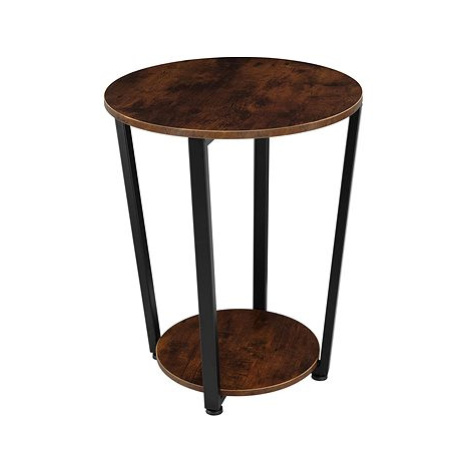 Tectake Odkládací stolek Swindon 50×62,5cm, Industrial tmavé dřevo