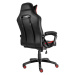 Herní židle A-RACER Q11 –⁠ PU kůže, černá/červená