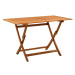 Skládací zahradní stůl 120x70x75 cm masivní eukalyptové dřevo, 312453