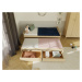 Benlemi Jednolůžková postel SIMPLY 90x200 3v1 s přistýlkou a 2 úložnými šuplíky Zvolte barvu: Ša