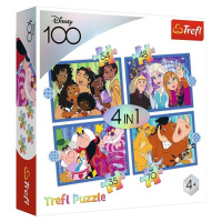 Puzzle Disney 100 let: Disneyho veselý svět 4v1