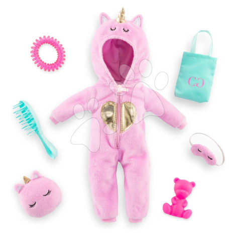 Sada oblečení Unicorn Onesie Dressing Room Girls Corolle pro 28cm panenku 7 doplňků od 4 let