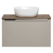 ArtCom Koupelnová skříňka s umyvadlem a deskou SANTA Fe Taupe DU80/1 | 80 cm