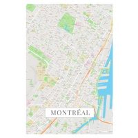 Mapa Montreal color, 26.7x40 cm