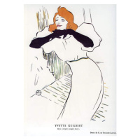 Obrazová reprodukce The singer Yvette Guilbert, Toulouse-Lautrec, Henri de, 30 × 40 cm