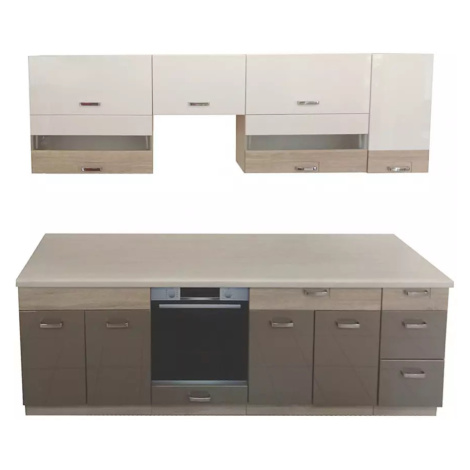Kuchyňská linka Premio 260 Set C plus dub sonoma/bílá/cappuccino BAUMAX